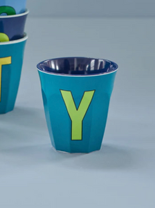 ALPHABET CUPS - BLUES & GREENS