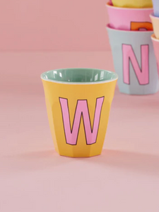 ALPHABET CUPS - PINKS & ORANGES