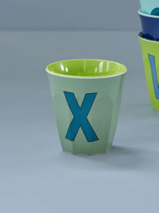 ALPHABET CUPS - BLUES & GREENS