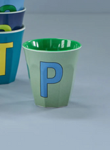 Load image into Gallery viewer, ALPHABET CUPS - BLUES &amp; GREENS