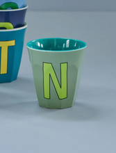 Load image into Gallery viewer, ALPHABET CUPS - BLUES &amp; GREENS