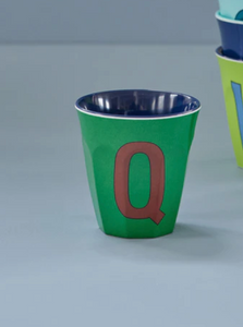 ALPHABET CUPS - BLUES & GREENS