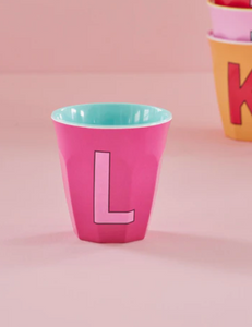 ALPHABET CUPS - PINKS & ORANGES