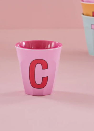 ALPHABET CUPS - PINKS & ORANGES