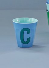 Load image into Gallery viewer, ALPHABET CUPS - BLUES &amp; GREENS