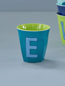 ALPHABET CUPS - BLUES & GREENS