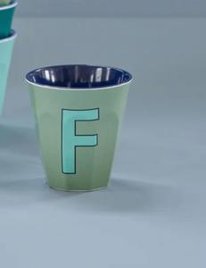 ALPHABET CUPS - BLUES & GREENS