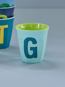 ALPHABET CUPS - BLUES & GREENS