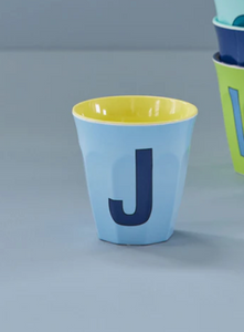 ALPHABET CUPS - BLUES & GREENS