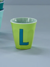 Load image into Gallery viewer, ALPHABET CUPS - BLUES &amp; GREENS