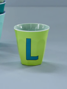 ALPHABET CUPS - BLUES & GREENS