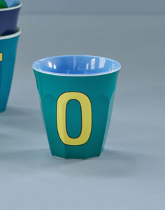 ALPHABET CUPS - BLUES & GREENS