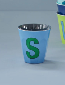 ALPHABET CUPS - BLUES & GREENS