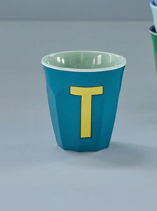 ALPHABET CUPS - BLUES & GREENS