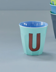 ALPHABET CUPS - BLUES & GREENS