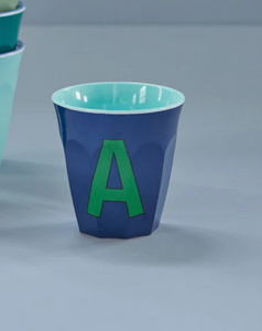 ALPHABET CUPS - BLUES & GREENS