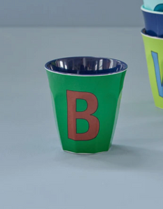 ALPHABET CUPS - BLUES & GREENS