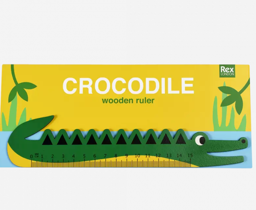 CROCODILE WOODEN RULER
