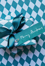 Load image into Gallery viewer, TEAL MERRY CHRISTMAS TAG