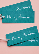 Load image into Gallery viewer, TEAL MERRY CHRISTMAS TAG