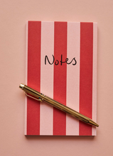 Load image into Gallery viewer, RED &amp; PINK STRIPE NOTE PAD