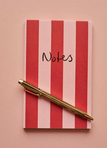 RED & PINK STRIPE NOTE PAD
