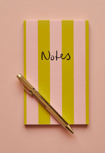 Load image into Gallery viewer, GREEN &amp; PINK STRIPE NOTE PAD