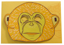 Load image into Gallery viewer, Monkey Mask Greeting Card