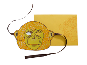Monkey Mask Greeting Card