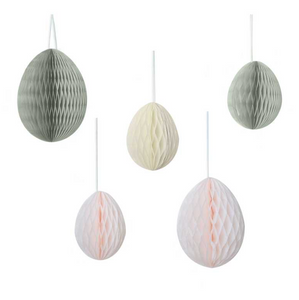 Pastel Honeycomb Hanging Easter Egg Decorations