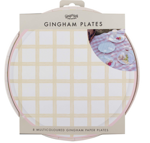 Pastel Gingham Plates