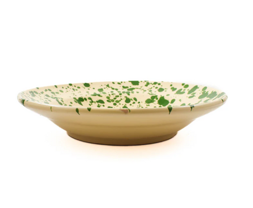 GREEN PUGLIAN SPLATTER SERVING PLATTER 29cm