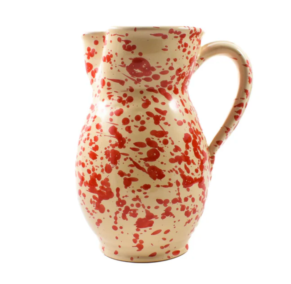 RED PUGLIAN SPLATTER PITCHER