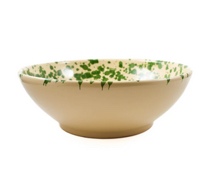 LARGE GREEN PUGLIAN SPLATTER BOWL 28cm