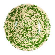 Load image into Gallery viewer, LARGE GREEN PUGLIAN SPLATTER BOWL 28cm