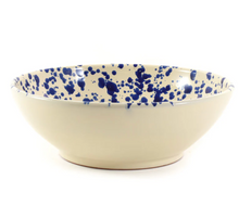 Load image into Gallery viewer, LARGE BLUE PUGLIAN SPLATTER BOWL 28cm