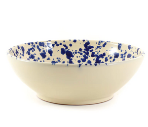 LARGE BLUE PUGLIAN SPLATTER BOWL 28cm