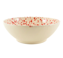 Load image into Gallery viewer, LARGE RED PUGLIAN SPLATTER BOWL 28cm