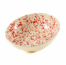 Load image into Gallery viewer, LARGE RED PUGLIAN SPLATTER BOWL 28cm