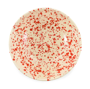 LARGE RED PUGLIAN SPLATTER BOWL 28cm