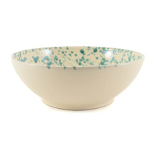 Load image into Gallery viewer, LARGE AQUAMARINE PUGLIAN SPLATTER BOWL 28cm