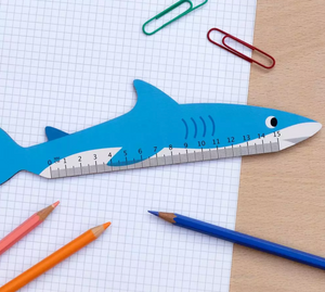 SHARK WOODEN RULER