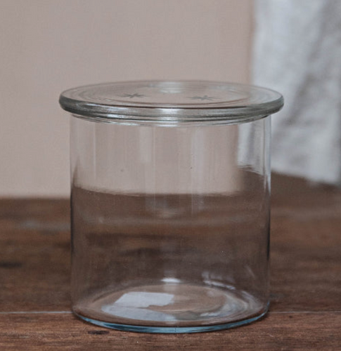 Large Jar etched lid