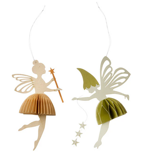 Honeycomb Fairies 15cm Sage S/2pcs