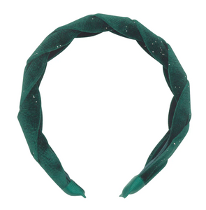 GREEN VELVET HEADBAND