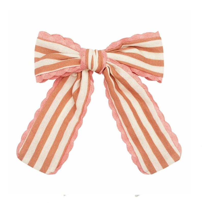 Stripy Scallop Long Bow Clip