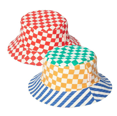 RETRO racing Check reversible Bucket Hat 3-6yrs