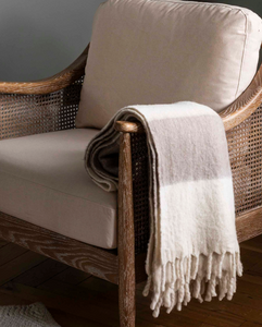 NATURAL LEIGH Wide Stripe Natural Throw