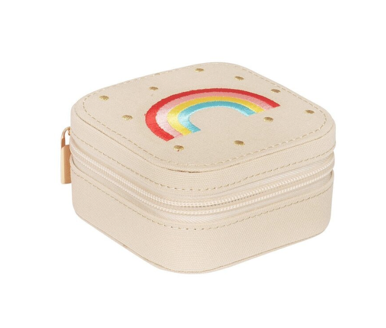 Vintage Rainbow Square Jewellery Box