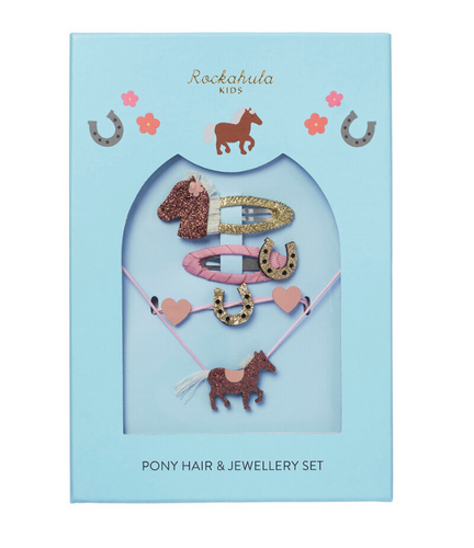 Peggy Pony Hair & Jewellery Set